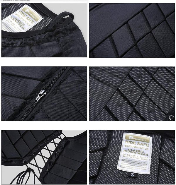 Equestrian Safety Vest Unistrengh Black Medium-2