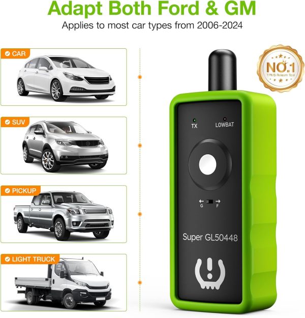 VXDAS TPMS Relearn Tool for GM Ford Vehicles Green-2