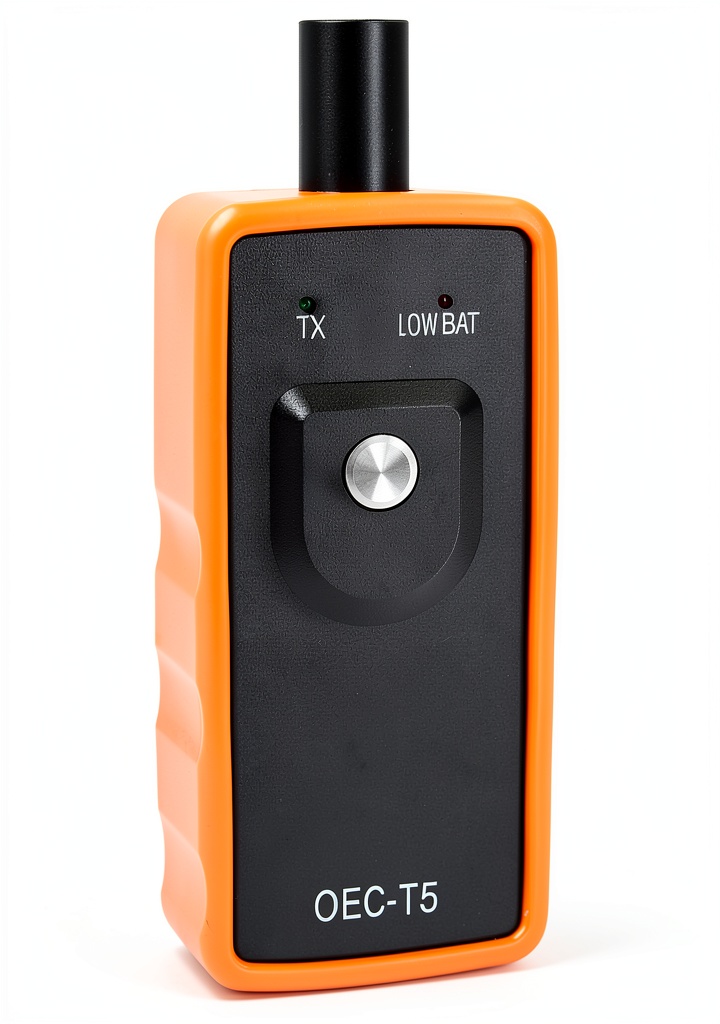 Technician using MOCATEC TPMS tool on a Chevrolet vehicle