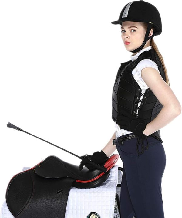 Equestrian Safety Vest Unistrengh Black Medium-7