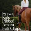 HORZE Black Synthetic Leather Half Chaps for Kids-3