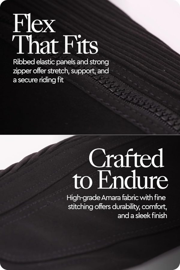 Horze Protective Amara Fabric Half Chaps for Equestrian-5