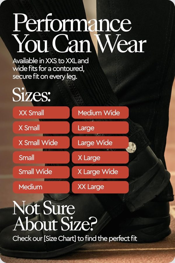 Horze Protective Amara Fabric Half Chaps for Equestrian-1