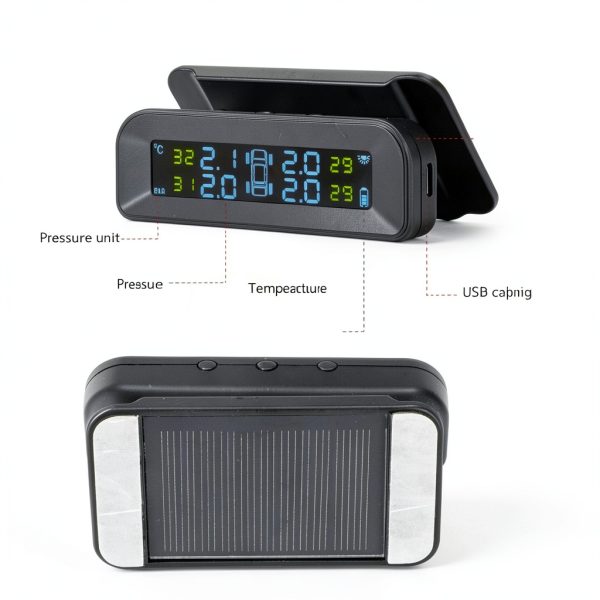 Jansite Digital TPMS Monitor ABS Material 5V-5