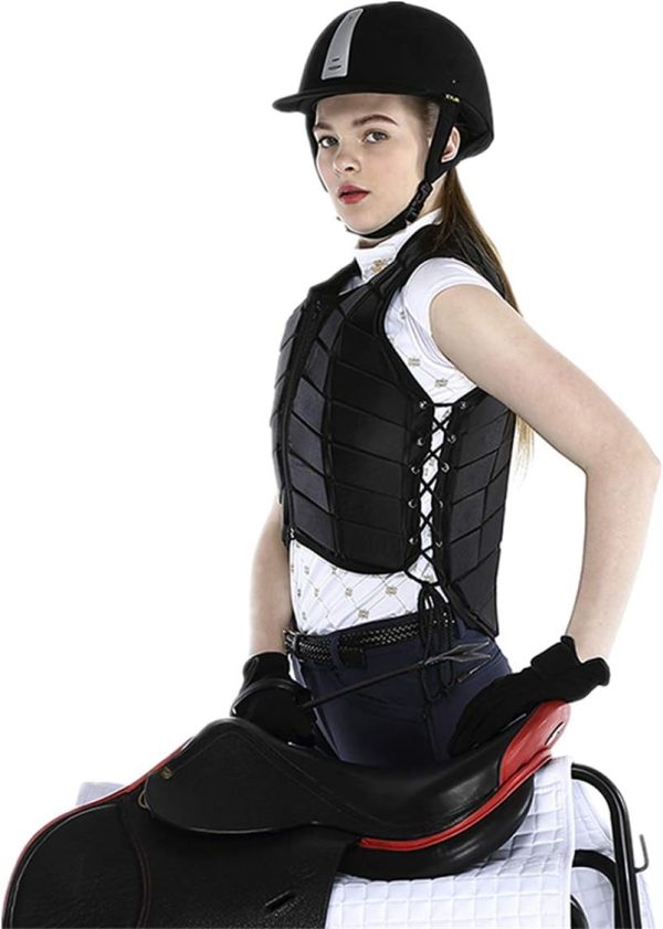 Equestrian Safety Vest Unistrengh Black Medium-6