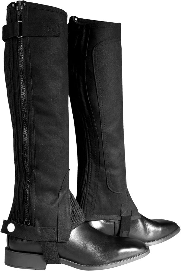 Horze Protective Amara Fabric Half Chaps for Equestrian-0