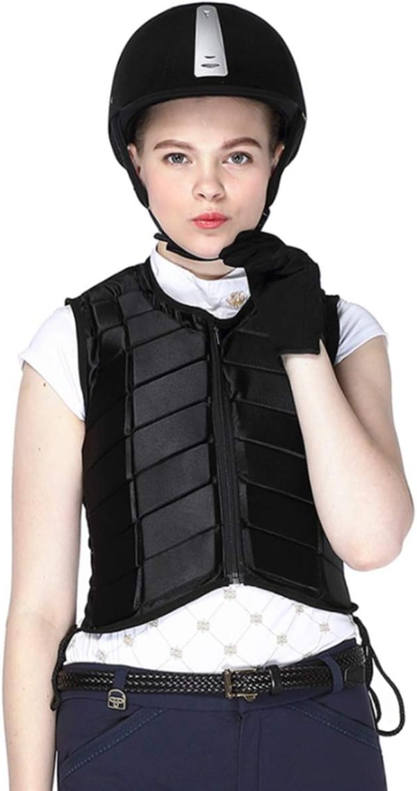 Equestrian Safety Vest Unistrengh Black Medium-5
