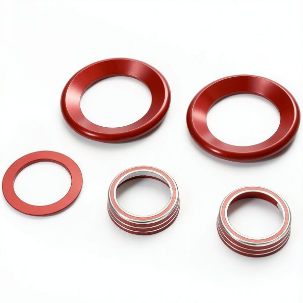 AntBooBoo Push Button Switch Red Aluminum Trim-1