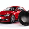 povtii Car Start Stop Button Cover ABS Durable Red-1