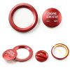 CARFIB Ignition Button Caps Aluminum Red Design-3