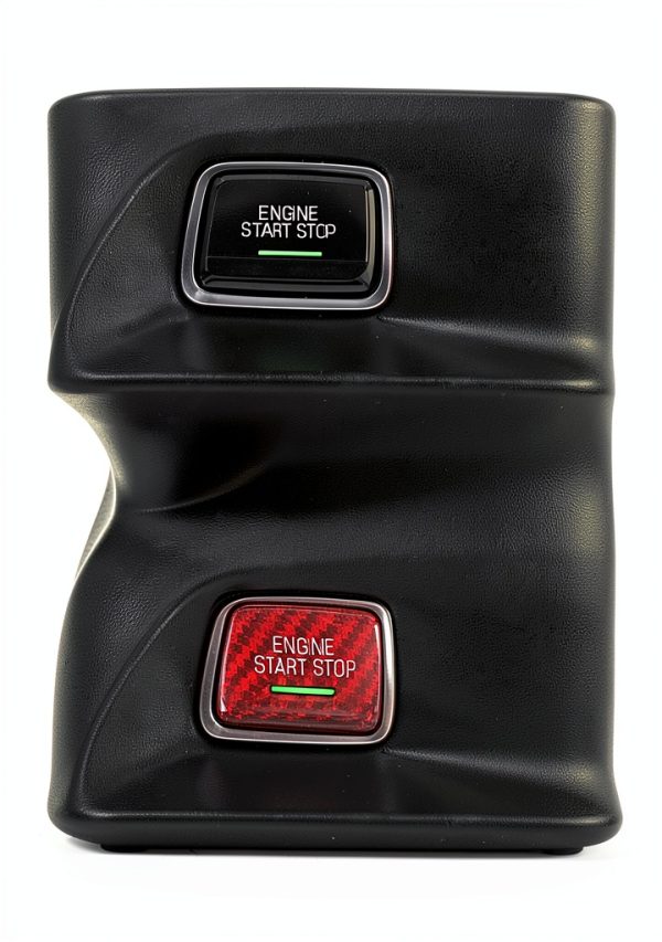 Carbon Fiber Push Button Cover Red Camaro Microck-1