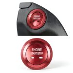 CARFIB Ignition Button Caps Aluminum Red Design-0