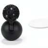 LHDOS Car Push Start Button Cover Black Alloy-1