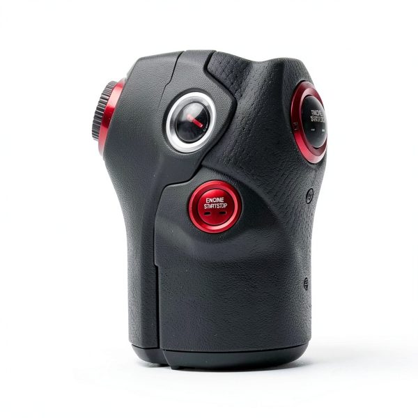 CARFIB Ignition Button Caps Aluminum Red Design-5