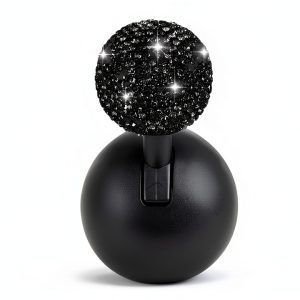 LHDOS Car Push Start Button Cover Black Alloy-0