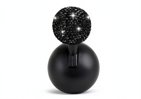 LHDOS Car Push Start Button Cover Black Alloy-0