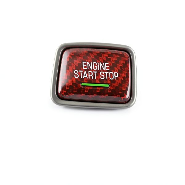 Carbon Fiber Push Button Cover Red Camaro Microck-2