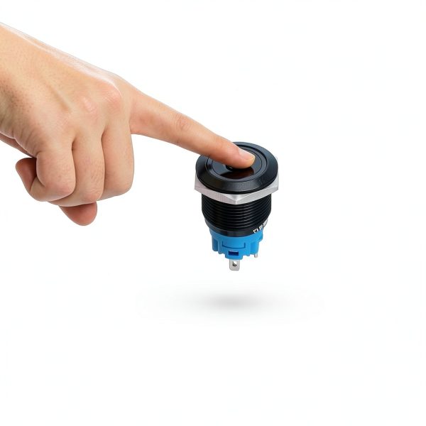 mxuteuk 12V Latching Push Button Switch IP65 Waterproof 3A Position-3