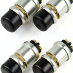 QWORK 12V 50A Push Button Switch Black Dustproof SPST (QS30289)-0