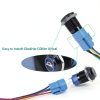 Gephynm Push Button Switch 12V Automotive 5A Waterproof Black-6