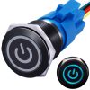mxuteuk 12V Latching Push Button Switch IP65 Waterproof 3A Position-0