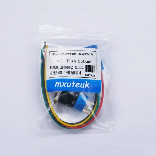 mxuteuk 12V Latching Push Button Switch IP65 Waterproof 3A Position-6