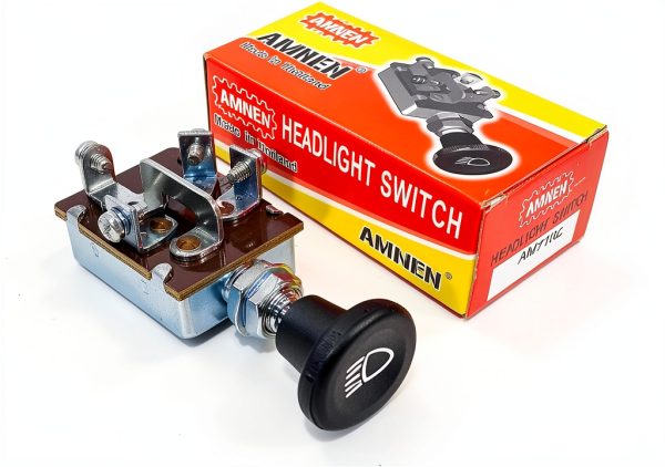 Headlight Switch AMNEN AM-710C Heavy Duty Two Position Pushbutton-0
