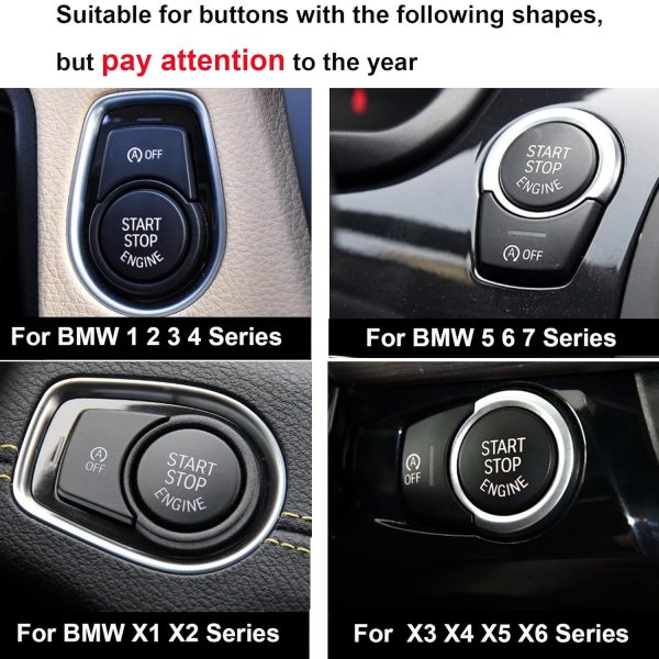 Angelguoguo BMW Start Stop Button Push Switch Matte Black-1