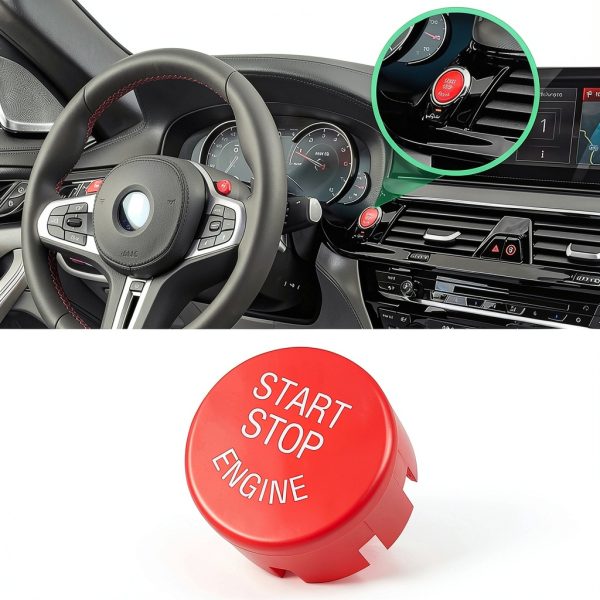 BMW Start Stop Button Red Sporty Switch by Jaronx for 1-7 Series-0