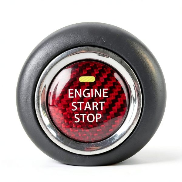ANFOKAS Carbon Fiber Engine Button Cover for Mazda CX-5 MX-5 Black Red-1