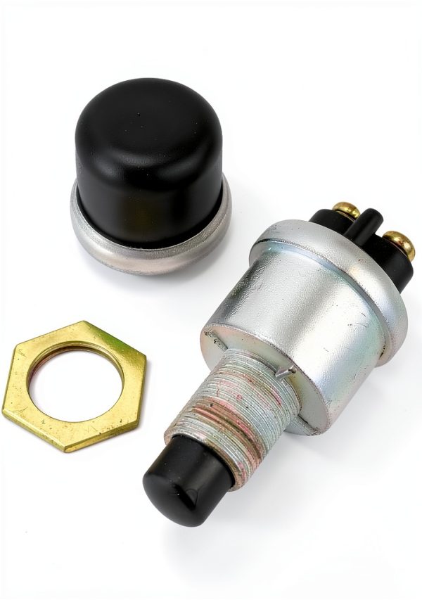 QWORK 12V 50A Push Button Switch Black Dustproof SPST (QS30289)-2