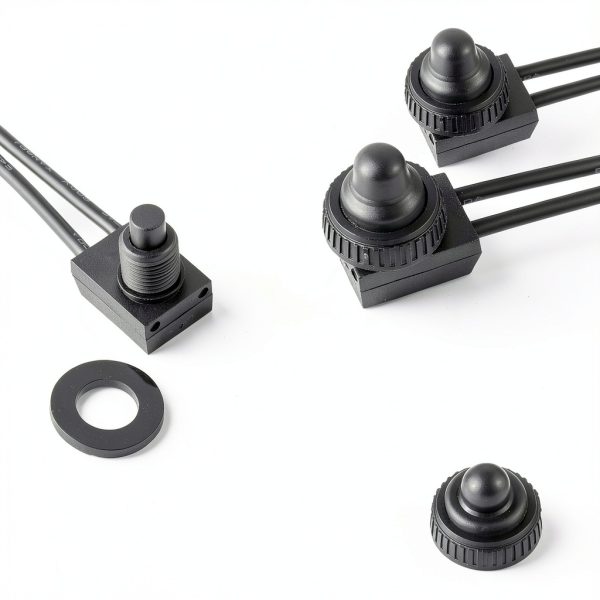 EPLZON Waterproof Push Button Switch 2PCS Black IP67 Automotive-6