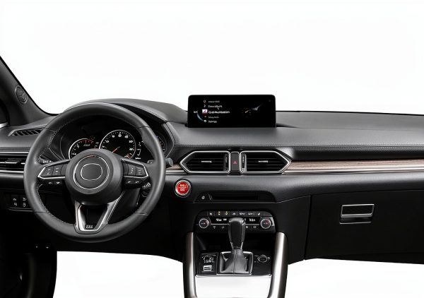 ANFOKAS Carbon Fiber Engine Button Cover for Mazda CX-5 MX-5 Black Red-2