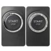 Key Ignition Knob Bling Ring Whaletail Alloy Rhinestone 1.5in White-4