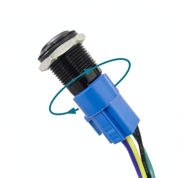 Gephynm Push Button Switch 12V Automotive 5A Waterproof Black-2