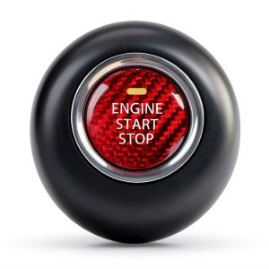 ANFOKAS Carbon Fiber Engine Button Cover for Mazda CX-5 MX-5 Black Red-0