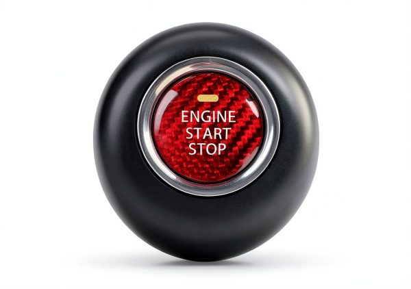 ANFOKAS Carbon Fiber Engine Button Cover for Mazda CX-5 MX-5 Black Red-0