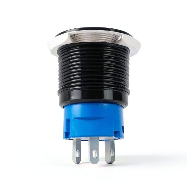 mxuteuk 12V Latching Push Button Switch IP65 Waterproof 3A Position-2