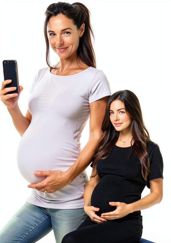 Ficerd Women's Maternity Shirts 3-Pack Boat Neck Short Sleeve Tunic-2